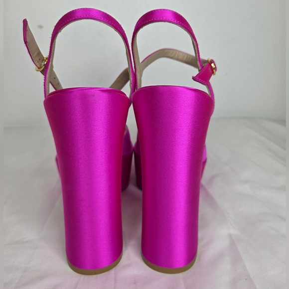 NWT Stuart Weitzman Size 10 Platform Heels In Hot Pink Shoes - Picture 7 of 13
